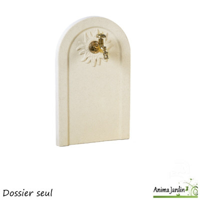 Dossier seul pour Fontaine murale Soleil 600 en pierre reconstituée
