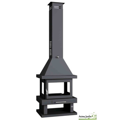 Cheminée centrale au bois, Acier, 13,8 kW, Rello