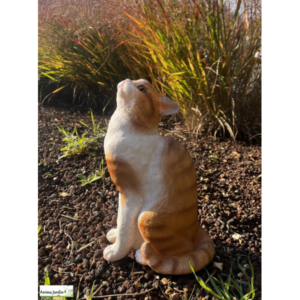 Chat, 33 cm, animal en polyrésine, décoration du jardin