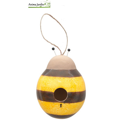 Nid d'oiseau en céramique abeille, H.17 cm