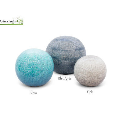 Sphère Stone Gris en céramique, décoration extérieure