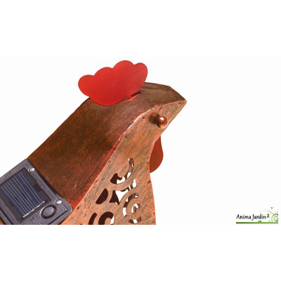 Lot de 2 poules en Métal, H.29 cm, Décoration extérieure