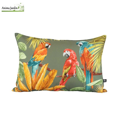 Coussin d'extérieur 45x60 cm Aras, Motif Perroquet