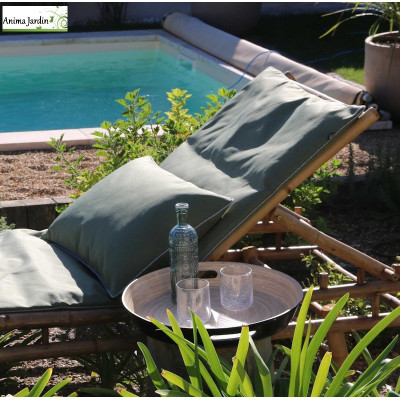 Matelas pour Bain de soleil / Transat, Juan Les Pins, Vert Olive uni