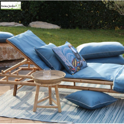 Matelas pour Bain de soleil / Transat, Juan Les Pins, Bleu uni