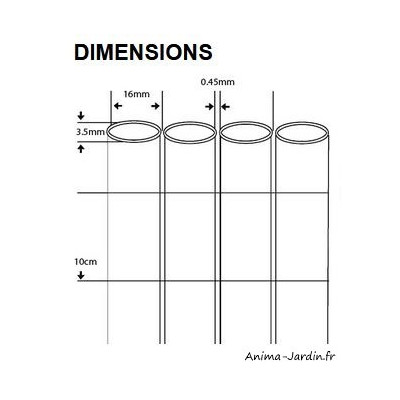Canisse PVC, double face, blanc, occultation 90 %