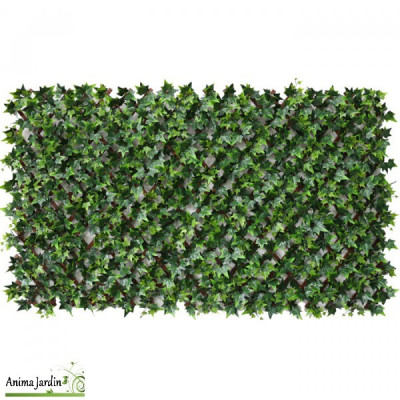 Treillis extensible en PVC, Imitation feuilles de lierre graimpant, 1,8x0,9 m