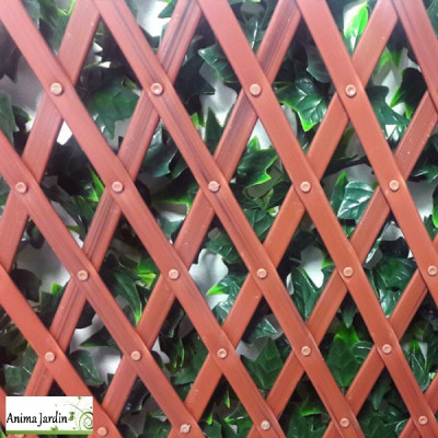 Treillis extensible en PVC, Imitation feuilles de lierre graimpant, 1,8x0,9 m