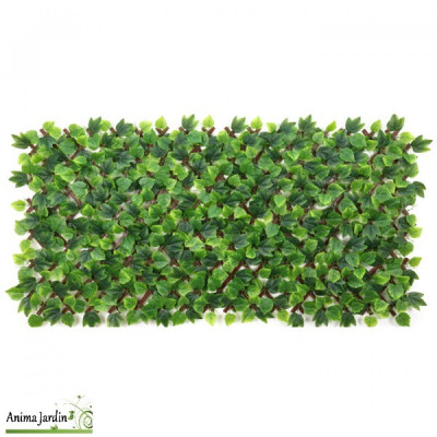 Treillis extensible en PVC, Imitation feuilles de rosier, 1,8x0,9 m