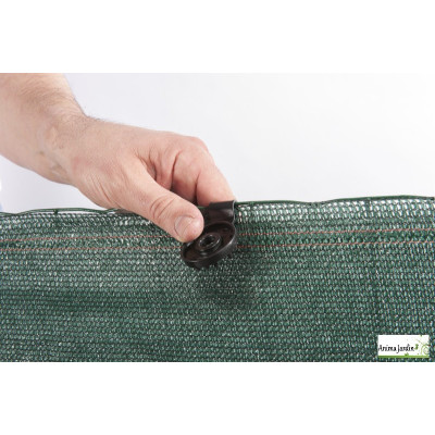 Lot de 20 clips plastique noir pour brise-vue