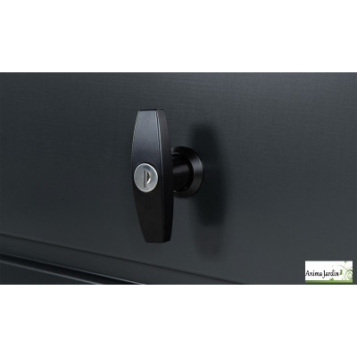 Coffre de rangement en métal 810L gris anthracite, rangement extérieur