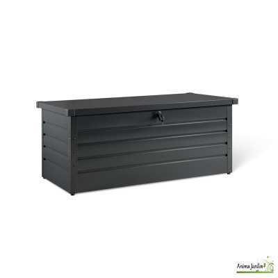Coffre de rangement en métal 810L gris anthracite, rangement extérieur