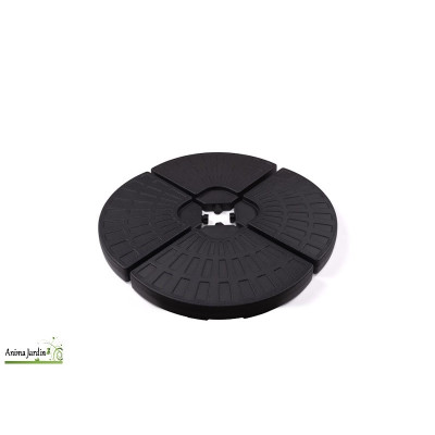 Dale de parasol noir X4, Ø.48 cm, dalle à remplir
