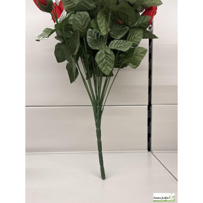 Piquet de 24 roses artificielles, H.55 cm