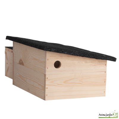 Maison pour hérisson en bois, L.60,8 cm