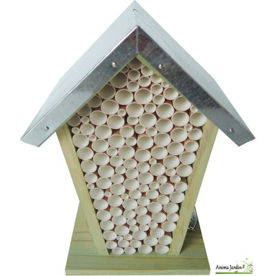 Maison pour abeille en bois, H.20,8 cm, Hôtel à insecte BugInn