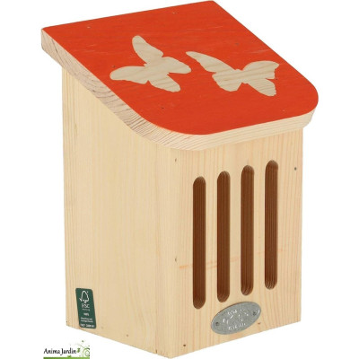 Maison pour papillon en bois, H.20,8 cm, Hôtel à insecte Flutti