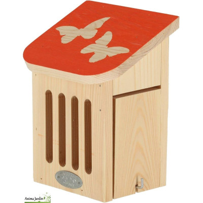 Maison pour papillon en bois, H.20,8 cm, Hôtel à insecte Flutti