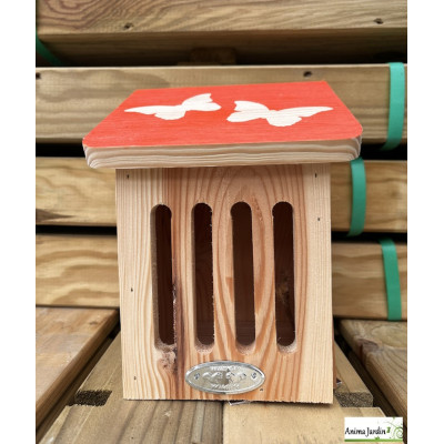 Maison pour papillon en bois, H.20,8 cm, Hôtel à insecte Flutti