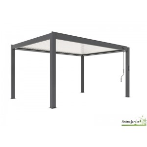 Pergola bioclimatique LED en aluminium, Mira Solar 3x4 m, ProLoisirs