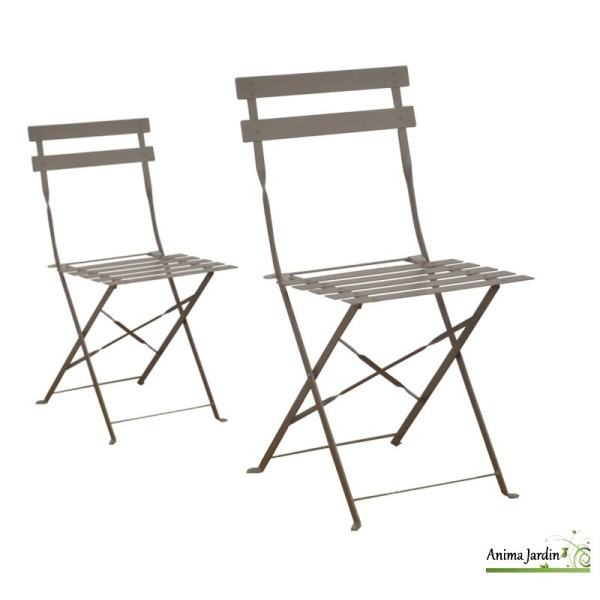 Lot de 2 chaises pliantes Cuba en acier, ProLoisirs