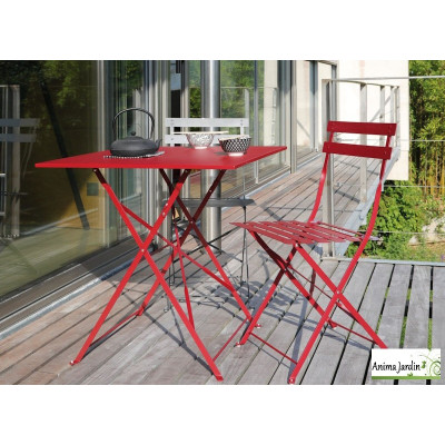 Lot de 2 chaises pliantes Cubas en acier, ProLoisirs