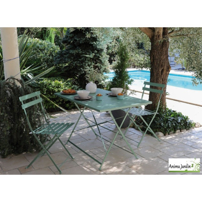 Lot de 2 chaises pliantes Cubas en acier, ProLoisirs