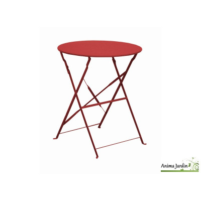 Table ronde pliante Cuba en acier, 2 personnes, ProLoisirs