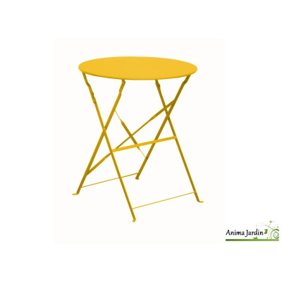 Table ronde pliante Cuba en acier, 2 personnes, ProLoisirs