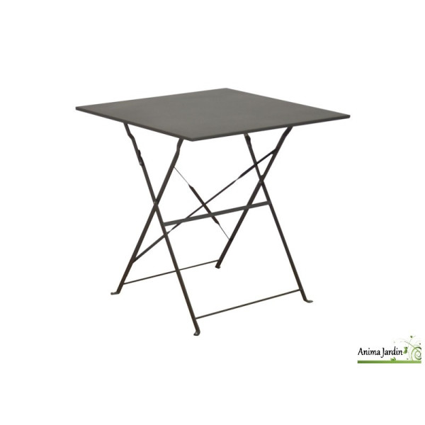 Table carrée pliante Cuba en acier, 2 personnes, ProLoisirs