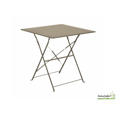 Table carrée pliante Cuba en acier, 2 personnes, ProLoisirs