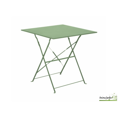Table carrée pliante Cuba en acier, 2 personnes, ProLoisirs