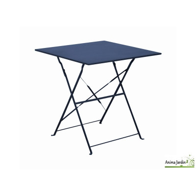 Table carrée pliante Cuba en acier, 2 personnes, ProLoisirs