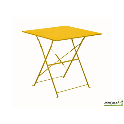 Table carrée pliante Cuba en acier, 2 personnes, ProLoisirs