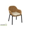 Fauteuil de jardin Tornado en acier et résine tréssée - ProLoisirs
