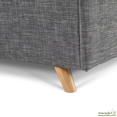 Lit coffre 160x200 cm - Scandinave gris anthracite - Mala