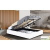 Lit coffre 140x190 cm avec sommier - Simili cuir Otto