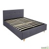 Lit coffre 140x190 cm avec sommier - Tissu gris anthracite - Mala