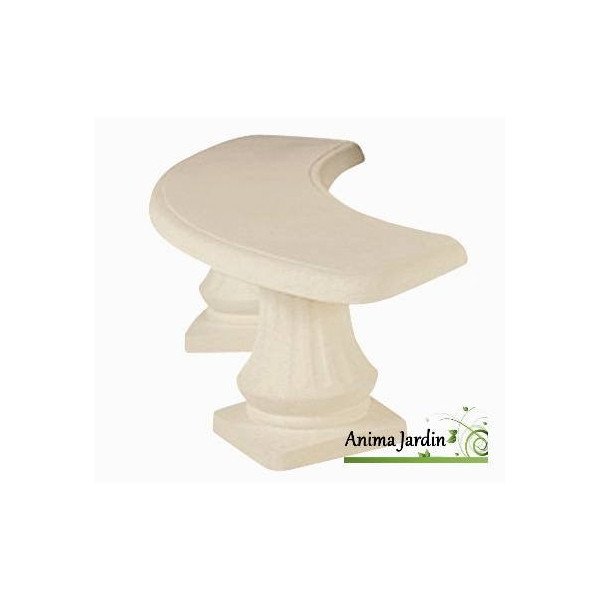 Banc cintré 163 cm en pierre reconstituée Romantique, Grandon, achat/vente