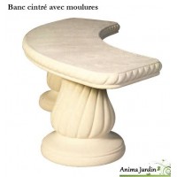 Banc cintré 160 cm en pierre reconstituée Romantique, Grandon, achat/vente