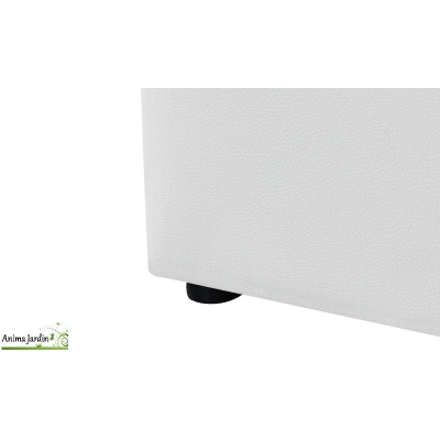 Lit coffre 140x190 cm avec sommier - PVC - Hanna