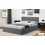 Lit coffre 160x200 cm avec sommier - PVC - Hanna
