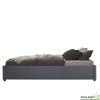 Lit coffre 160x200 cm avec sommier - Tissu gris Otto