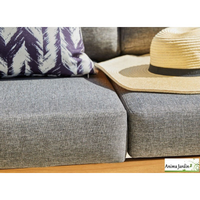 Salon de jardin d'angle Dahlia en bois - ProLoisirs