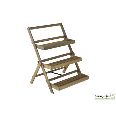 Etagère de jardin pliante en Acacia, 3 tablettes- ProLoisirs