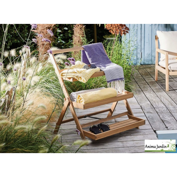 Etagère de jardin 1 pliante en Acacia, 3 tablettes - ProLoisirs