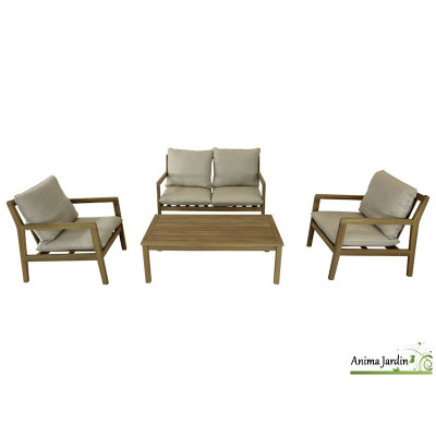 Salon de jardin en bois d'Acacia Paya, 4P - ProLoisirs