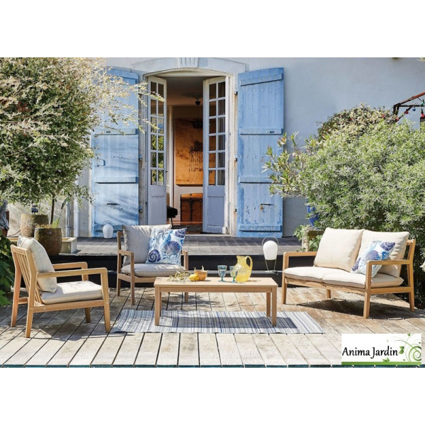 Salon de jardin en bois d'Acacia Paya, 4P - ProLoisirs