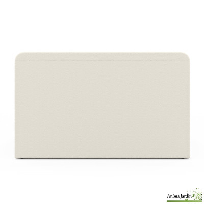 Lit coffre 140x190 cm avec sommier - Bouclette blanc - Louise