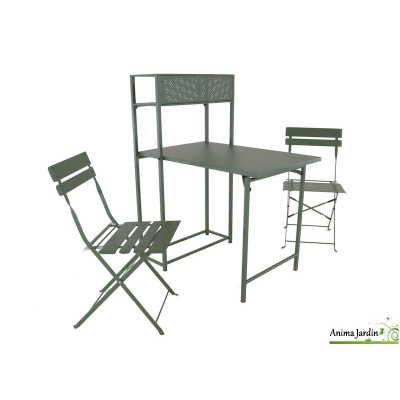 Salon de jardin 2P Set Balcon avec étagère - ProLoisirs